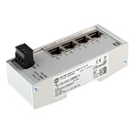 HARTING DIN Rail Mount Ethernet Switch, 4 RJ45 Ports, 10/100Mbit/s Transmission, 24V dc