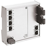 HARTING DIN Rail Mount Ethernet Switch, 6 RJ45 Ports, 10/100Mbit/s Transmission, 24V dc