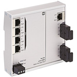 HARTING DIN Rail Mount Ethernet Switch, 5 RJ45 Ports, 10/100/1000Mbit/s Transmission, 54V dc