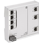 HARTING DIN Rail Mount Ethernet Switch, 7 RJ45 Ports, 10/100/1000Mbit/s Transmission, 54V dc