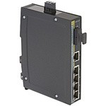 HARTING DIN Rail Mount Ethernet Switch, 5 RJ45 Ports, 10/100/1000Mbit/s Transmission, 48V dc