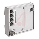 HARTING DIN Rail Mount Unmanaged Ethernet Switch, 5 RJ45 Ports, 10/100Mbit/s Transmission, 24V dc