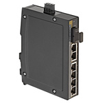 HARTING Ha-VIS eCon 3000 Series DIN Rail Mount Unmanaged Ethernet Switch, 6 RJ45 Ports, 10/100Mbit/s Transmission, 24V