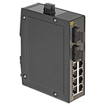 HARTING Ha-VIS eCon 3000 Series DIN Rail Mount Unmanaged Ethernet Switch, 8 RJ45 Ports, 10/100Mbit/s Transmission, 48V