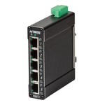 Red Lion 1005TX Series DIN Rail Mount Ethernet Switch, 5 RJ45 Ports