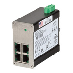 Red Lion 104TX Series DIN Rail Mount Unmanaged Ethernet Switch, 4 RJ45 Ports