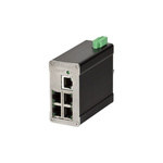 Red Lion DIN Rail Mount Industrial Ethernet Switch, 5 RJ45 Ports