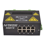 Red Lion 508TX Series DIN Rail Mount Ethernet Switch, 8 RJ45 Ports