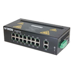 Red Lion 716TX Series DIN Rail Mount Ethernet Switch, 16 RJ45 Ports