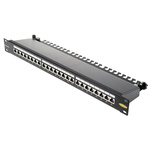 Brand-Rex Cat6Plus Series Cat6 24 Port RJ45 LSA Patch Panel STP 1U Black