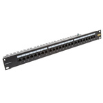 Brand-Rex Cat6Plus Series Cat6 24 Port RJ45 Keystone Patch Panel UTP 1U Black