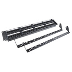 RS PRO Cat5e 48 Port RJ45 RJ Patch Panel UTP 2U Black