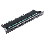 RS PRO Cat3 25 Port RJ45 Voice Patch Panel UTP 1U Black