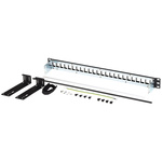 Belden KeyConnect Series Cat5e, Cat6 24 Port Keystone Patch Panel Shielded 1U Black