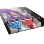 Amphenol Industrial ZCE2 Series 19 Port RJ45 RJ Patch Panel Shielded 2U Grey