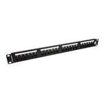 Amphenol Industrial HTC Series Cat6 24 Port RJ45 Patch Panel Unshielded 1U Black