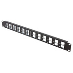 Amphenol Industrial HTC Series 24 Port RJ45 Patch Panel Shielded, Unshielded 1U Black