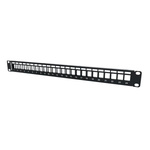 Amphenol Industrial HTC Series 24 Port RJ45 Patch Panel Shielded, Unshielded 1U Black