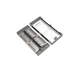 Polyco Healthline ZTB Series Cat6 12 Port RJ45 Patch Panel Unshielded Grey