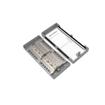 Polyco Healthline ZTB Series Cat6a 12 Port RJ45 Patch Panel Shielded Grey