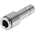 Festo Tube-to-Tube NPQH Pneumatic Straight Tube-to-Tube Adapter, Push In 8 mm to Push In 6 mm