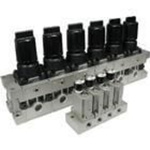 Common supply block for ARM10 manifold regulator series 6mm connection + 3 way control valve
