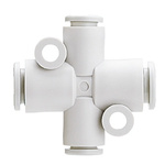 Pneumatic Cross Tube-to-Tube Adapter Connection A 6mm, B 8mm, C 6mm, D8mm