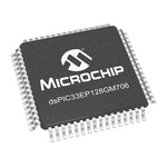 DSPIC33EP128GM706-I/PT Microchip dsPIC33EP, 16bit Digital Signal Processor 70MIPS 128 kB Flash 64-Pin TQFP