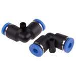 RS PRO Pneumatic Elbow Tube-to-Tube Adapter Push In 4 mm to Push In 4 mm