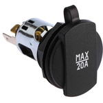 RS PRO Panel Mount, 15A Cigarette Lighter Socket