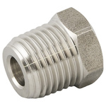 RS PRO 140 bar Stainless Steel Pneumatic Straight Threaded Adapter, R 1/2 Male To R 1/4 Female