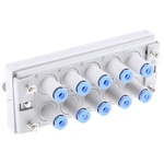 SMC Pneumatic Multi-Connector Tube Panel 10 x Push In 4 mm Inlet to 10 x , Push In 4 mm Outlet Ports