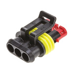TE Connectivity, AMP Superseal 1.5 Female 3 Way for use with Centerline Wire-to-Wire Connector