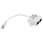 RS PRO 2-Port RJ45 T-Adapter, Cat5e, Unshielded