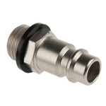 RS PRO Pneumatic Quick Connect Coupling Brass, Steel 1/4 in Threaded