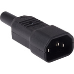 RS PRO C14 Cable Mount IEC Connector Male, 10A, 250 V