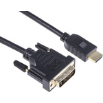RS PRO 1920 x 1200 - HDMI to DVI-D Cable, Male to Male- 3m