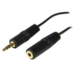 Startech 3.7m 3 Pin Male 3.5 mm Mini-Jack to 3 Pin Female 3.5 mm Mini-Jack Audio Cable Assembly