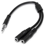 Startech 200mm 3 Pin Male 3.5 mm Mini-Jack to 3 Pin Female 3.5 mm Mini-Jack Audio Cable Assembly