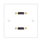 RS PRO Single Gang 2 Way Female HDMI Faceplate