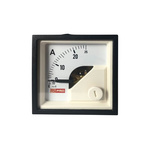 RS PRO Analogue Panel Ammeter 25 (Input, Scale)A AC, 45mm x 45mm, 1 % Moving Iron