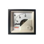 RS PRO Analogue Panel Ammeter 30 (Input, Scale)A AC, 45mm x 45mm, 1 % Moving Iron