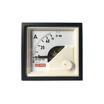 RS PRO Analogue Panel Ammeter 10 (Input) A, 100 (Scle) A, 50/5 (CT) A AC, 45mm x 45mm, 1 % Moving Iron