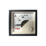 RS PRO Analogue Panel Ammeter 10 (Input) A, 100/5 (CT) A, 200 (Scle) A AC, 45mm x 45mm, 1 % Moving Iron