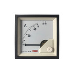 RS PRO Analogue Panel Ammeter 10 (Input) A, 100 (Scle) A, 50/5 (CT) A AC, 68mm x 68mm, 1 % Moving Iron