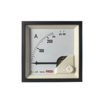 RS PRO Analogue Panel Ammeter 10 (Input) A, 250/5 (CT) A, 500 (Scle) A AC, 68mm x 68mm, 1 % Moving Iron