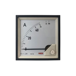 RS PRO Analogue Panel Ammeter 10 (Input) A, 100 (Scle) A, 50/5 (CT) A AC, 92mm x 92mm, 1 % Moving Iron