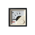 RS PRO Analogue Panel Ammeter 20 (Input)mA DC, 45mm x 45mm, 1 % Moving Coil