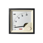 RS PRO Analogue Panel Ammeter 20 (Input)mA DC, 68mm x 68mm, 1 % Moving Coil
