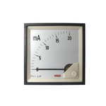 RS PRO Analogue Panel Ammeter 20 (Input)mA DC, 92mm x 92mm, 1 % Moving Coil